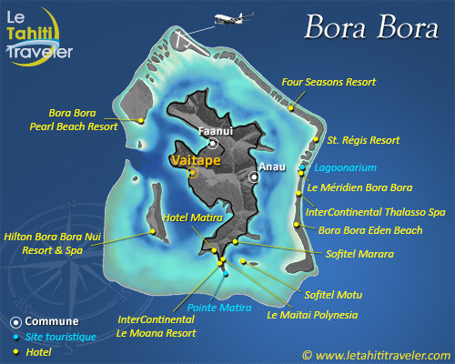 Carte de Bora Bora