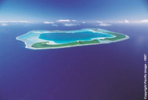 Vue aérienne de Tetiaroa