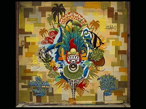 A graffiti performed in Amsterdam