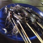 Tahitian breakfast with shrimp