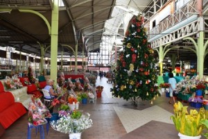 Christmas festivities in the market of Papeete