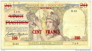 Stamped Piastre note